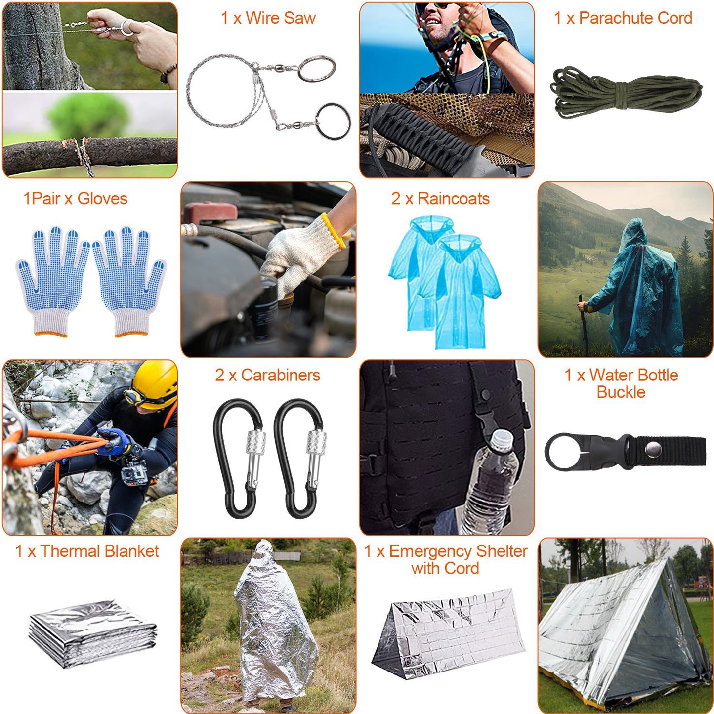 125 In 1 Survival Kit, Professional Survival Equipment, Equipment, Tools, First Aid Supplies, For SOS Emergency Tactical Hiking, Hunting, Disaster, Camping Expedition (Not Shipped On Weekends)
