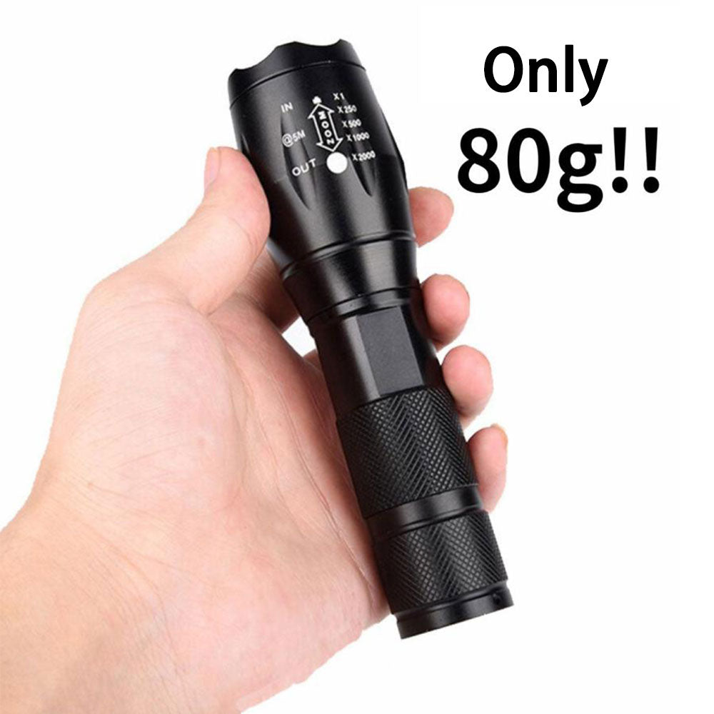 Aluminum Tactical Led Flashlight USB Rechargeable Zoomable