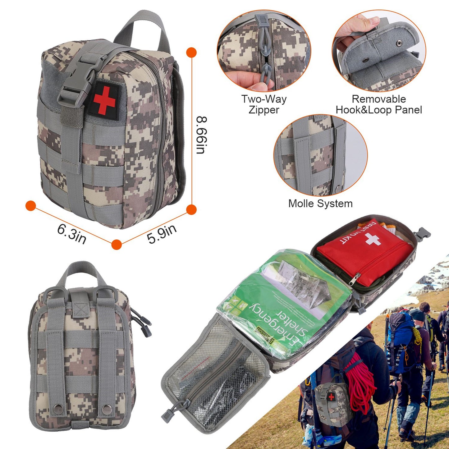 125 In 1 Survival Kit, Professional Survival Equipment, Equipment, Tools, First Aid Supplies, For SOS Emergency Tactical Hiking, Hunting, Disaster, Camping Expedition (Not Shipped On Weekends)