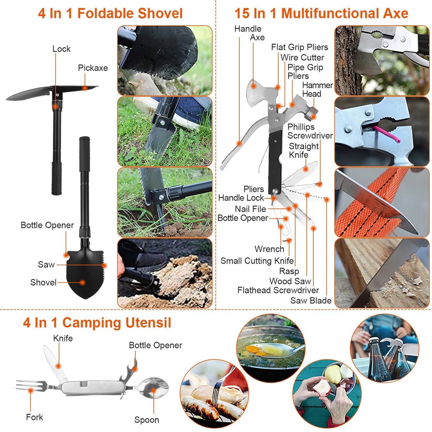 125 In 1 Survival Kit, Professional Survival Equipment, Equipment, Tools, First Aid Supplies, For SOS Emergency Tactical Hiking, Hunting, Disaster, Camping Expedition (Not Shipped On Weekends)