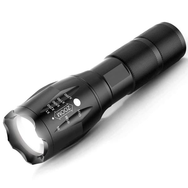 Aluminum Tactical Led Flashlight USB Rechargeable Zoomable