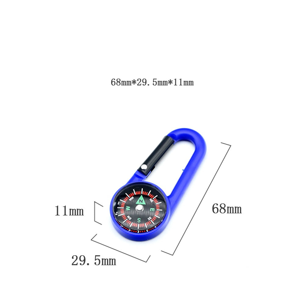 Mini Lightweight Compass Portable Carabiner Keychain