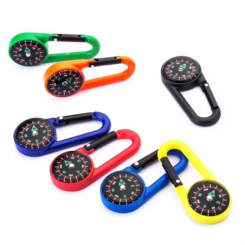 Mini Lightweight Compass Portable Carabiner Keychain