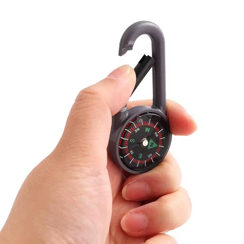 Mini Lightweight Compass Portable Carabiner Keychain