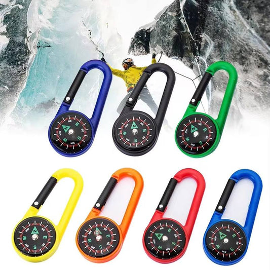 Mini Lightweight Compass Portable Carabiner Keychain