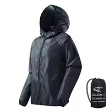 LNGXO Men's Women's Waterproof Hiking Jacket Quick Dry Sun Protection Windbreaker Camping Hunting Climbing Outdoor Rain Coat