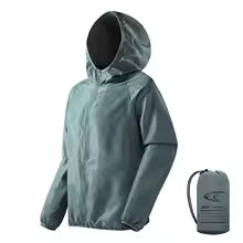 LNGXO Men's Women's Waterproof Hiking Jacket Quick Dry Sun Protection Windbreaker Camping Hunting Climbing Outdoor Rain Coat