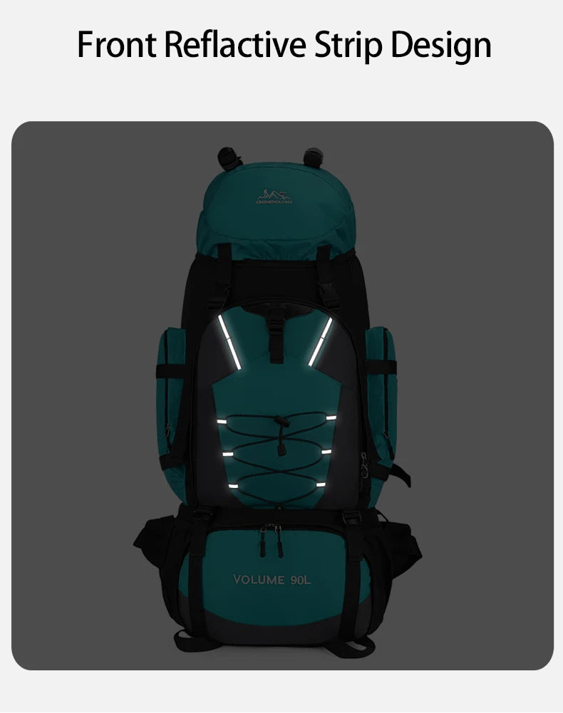 90L Waterproof Hiking Camping Backpack Trekking Bag Rucksack Large Capacity Travel Outdoor Sports Bags Camping Equipment Unisex