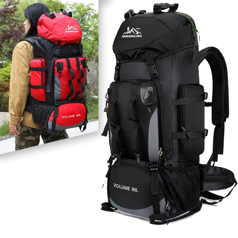 90L Waterproof Hiking Camping Backpack Trekking Bag Rucksack Large Capacity Travel Outdoor Sports Bags Camping Equipment Unisex